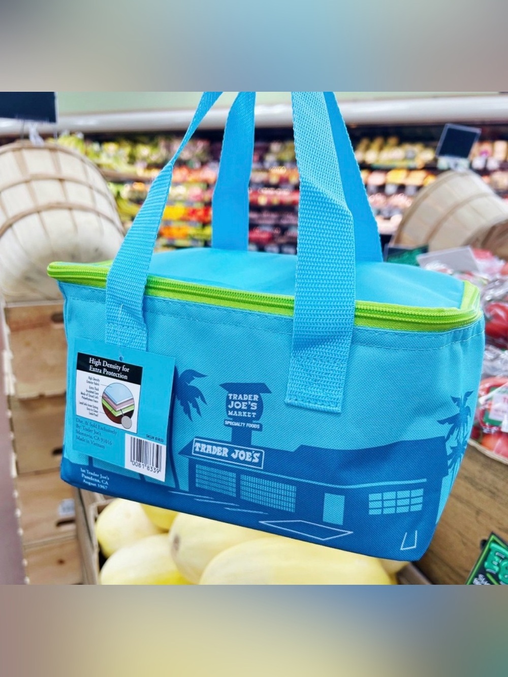 🌻NWT Trader Joe's insulated Aqua Mini Tote - Summer 2025